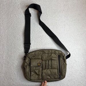 Hard Yakka Australia Paratrooper Messenger Bag Olive Green Quilted Y2K Utility